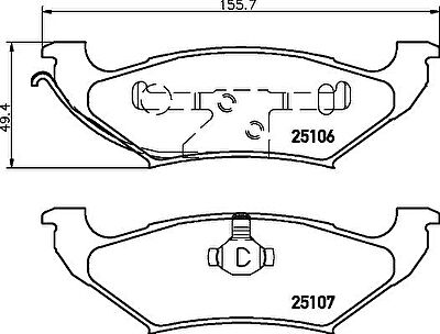 MINTEX MDB2332 комплект тормозных колодок, дисковый тормоз на CHEVROLET SILVERADO 1500