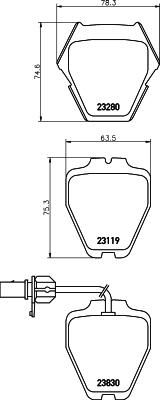 MINTEX MDB2358 комплект тормозных колодок, дисковый тормоз на VW PASSAT Variant (3B6)