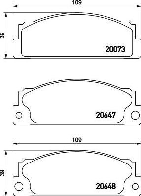 MINTEX MDB2518 комплект тормозных колодок, дисковый тормоз на FIAT 131 Familiare/Panorama (131_)