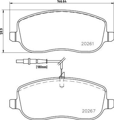 MINTEX MDB2531 комплект тормозных колодок, дисковый тормоз на PEUGEOT EXPERT фургон (222)