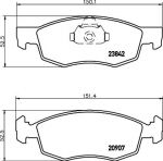 MINTEX MDB2532 комплект тормозных колодок, дисковый тормоз на FIAT DOBLO вэн (223, 119)