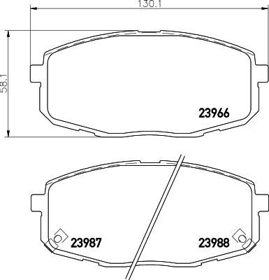 MINTEX MDB2608 КОЛОДКИ ТОРМОЗНЫЕ ПЕРЕДНИЕ HYNDAI I30/KIA CEED 1.6I 07-