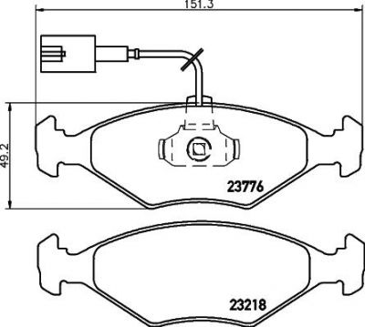 MINTEX MDB2617 комплект тормозных колодок, дисковый тормоз на FIAT ALBEA (178_)