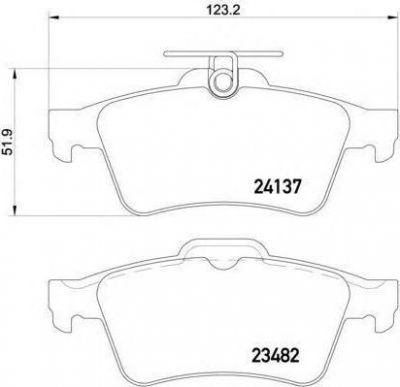 MINTEX MDB2686 Колодки тормозные задние комплект Ford Focus II , III / Mazda 3/ VOLVO S40 II . (1233679)