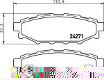MINTEX MDB2732 комплект тормозных колодок, дисковый тормоз на TOYOTA GT 86 купе (ZN6_)
