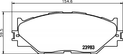 MINTEX MDB2747 комплект тормозных колодок, дисковый тормоз на LEXUS IS II (GSE2_, ALE2_, USE2_)