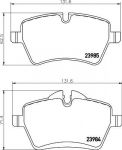 MINTEX MDB2816 комплект тормозных колодок, дисковый тормоз на MINI MINI Roadster (R59)