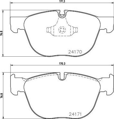 MINTEX MDB2827 комплект тормозных колодок, дисковый тормоз на X6 (E71, E72)