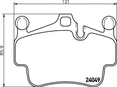 MINTEX MDB2842 комплект тормозных колодок, дисковый тормоз на PORSCHE BOXSTER (987)