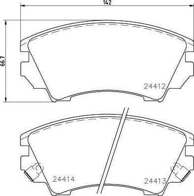 MINTEX MDB2869 Комплект тормозных колодок, диско