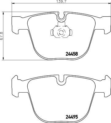 MINTEX MDB2879 комплект тормозных колодок, дисковый тормоз на X6 (E71, E72)