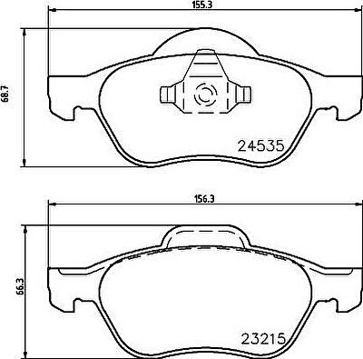 MINTEX MDB2883 комплект тормозных колодок, дисковый тормоз на RENAULT MEGANE II седан (LM0/1_)