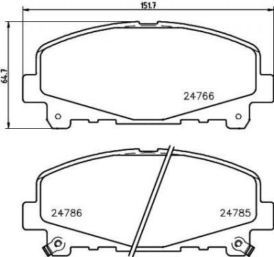 MINTEX MDB2954 комплект тормозных колодок, дисковый тормоз на HONDA ACCORD VIII (CU)