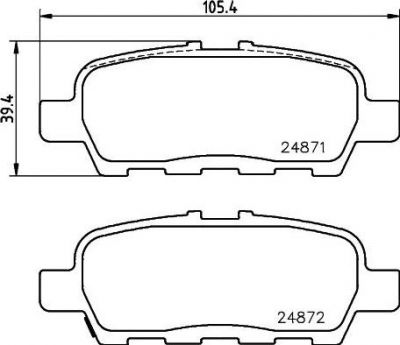 MINTEX MDB3026 комплект тормозных колодок, дисковый тормоз на SUZUKI GRAND VITARA II (JT)