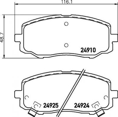 MINTEX MDB3055 комплект тормозных колодок, дисковый тормоз на HYUNDAI i20 (PB, PBT)