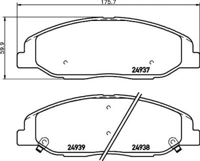 MINTEX MDB3081 комплект тормозных колодок, дисковый тормоз на CADILLAC CTS