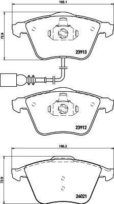 MINTEX MDB3183 комплект тормозных колодок, дисковый тормоз на AUDI TT (8J3)
