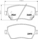 MINTEX MDB3186 комплект тормозных колодок, дисковый тормоз на NISSAN NOTE (E12)