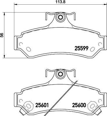 MINTEX MDB3302 комплект тормозных колодок, дисковый тормоз на TOYOTA CAMRY седан (AVV5_, XV5_)