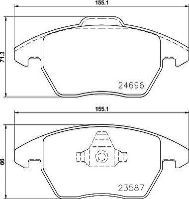 MINTEX MDB3767 комплект тормозных колодок, дисковый тормоз на AUDI A1 (8X1, 8XK, 8XF)