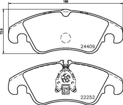 MINTEX MDB3846 комплект тормозных колодок, дисковый тормоз на AUDI Q5 (8R)