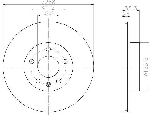 MINTEX MDC1017 тормозной диск на FORD GALAXY (WGR)