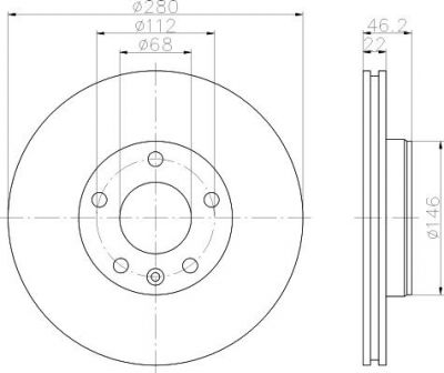 MINTEX MDC1031 тормозной диск на AUDI A4 Avant (8D5, B5)