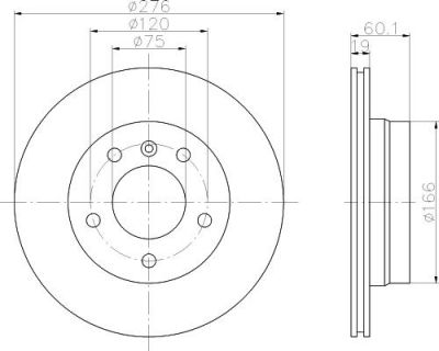 MINTEX MDC1053 тормозной диск на 3 купе (E46)