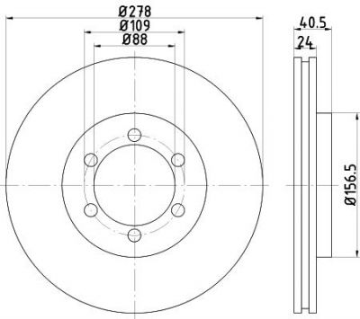 MINTEX MDC1370 тормозной диск на SSANGYONG MUSSO (FJ)