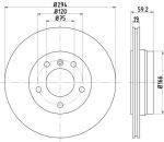 MINTEX MDC1384 тормозной диск на 3 (E46)