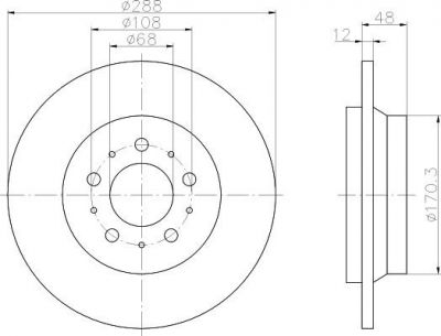 MINTEX MDC1434 тормозной диск на VOLVO XC70 CROSS COUNTRY
