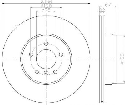 MINTEX MDC1757 тормозной диск на 3 кабрио (E93)