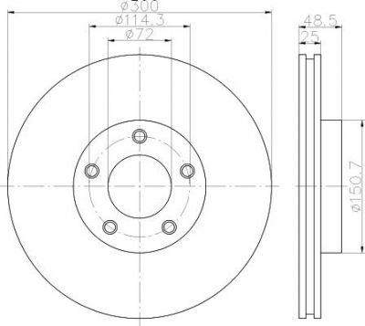 MINTEX MDC1988 тормозной диск на MAZDA 3 седан (BL)