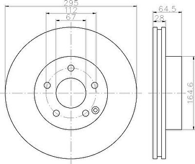 MINTEX MDC2014 тормозной диск на MERCEDES-BENZ C-CLASS (W204)