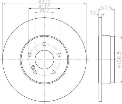 MINTEX MDC2025 тормозной диск на MERCEDES-BENZ C-CLASS (W204)