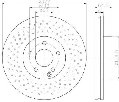 MINTEX MDC2053 тормозной диск на MERCEDES-BENZ E-CLASS купе (C207)