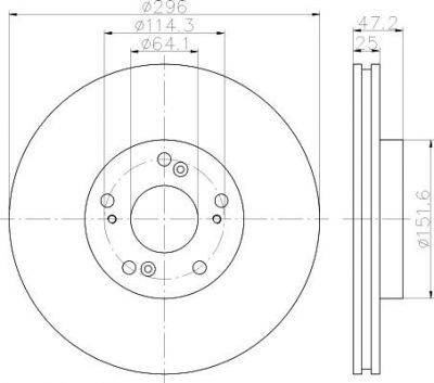 MINTEX MDC2122 тормозной диск на HONDA ACCORD VIII универсал