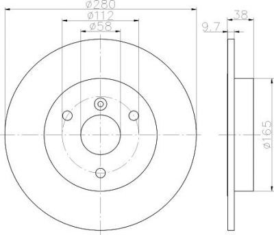 MINTEX MDC2156 тормозной диск на SMART FORTWO купе (451)