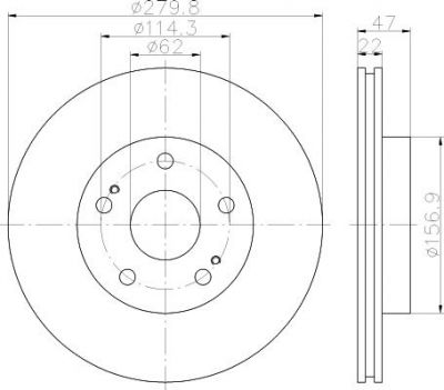 MINTEX MDC2179 тормозной диск на SUZUKI SX4 (EY, GY)