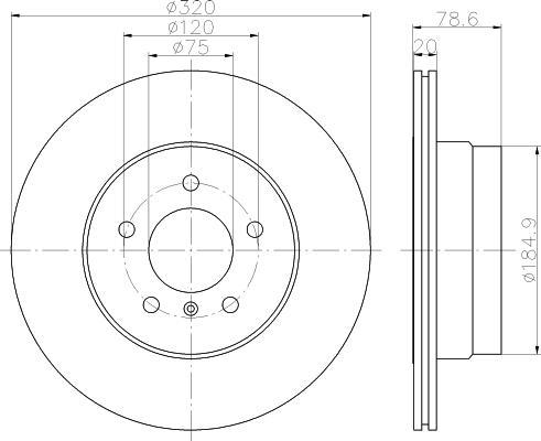 MINTEX MDC2186 тормозной диск на X6 (F16, F86)