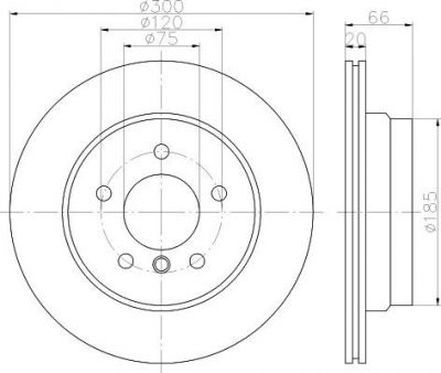 MINTEX MDC2232 тормозной диск на 3 (E90)