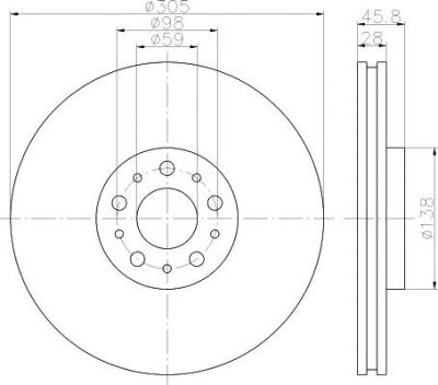 MINTEX MDC2341 тормозной диск на FIAT DOBLO c бортовой платформой/ходовая часть (263)