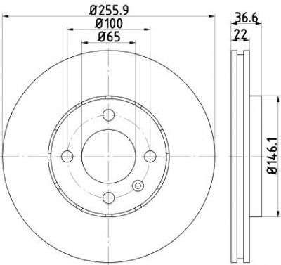 MINTEX MDC2364 тормозной диск на VW UP