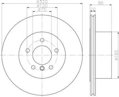 MINTEX MDC2497 тормозной диск на 5 Touring (E61)