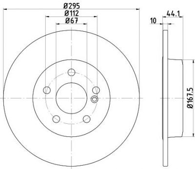 MINTEX MDC2521 тормозной диск на MERCEDES-BENZ B-CLASS (W246, W242)