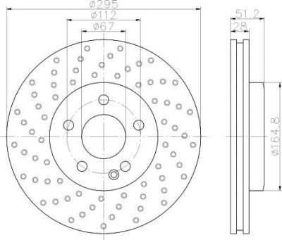 MINTEX MDC2539 тормозной диск на MERCEDES-BENZ B-CLASS (W246, W242)