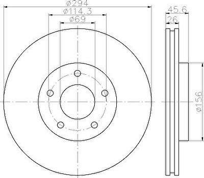 MINTEX MDC2540 тормозной диск на MITSUBISHI ASX (GA_W_)