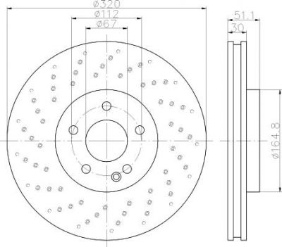 MINTEX MDC2569 тормозной диск на MERCEDES-BENZ B-CLASS (W246, W242)