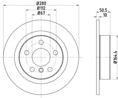 MINTEX MDC2682 тормозной диск на MINI MINI CLUBMAN (F54)