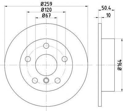 MINTEX MDC2727 тормозной диск на MINI MINI (F55)